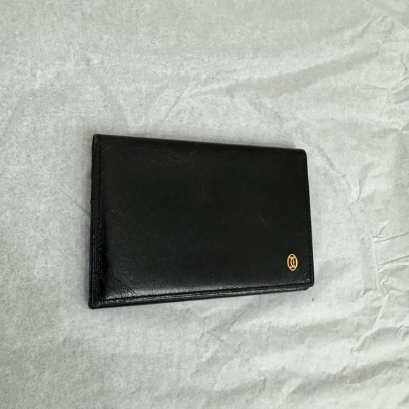 Cartier Pasha de Cartier Card Holder Card Case Black Leather Wallet AUTHENTIC - Picture 5 of 10